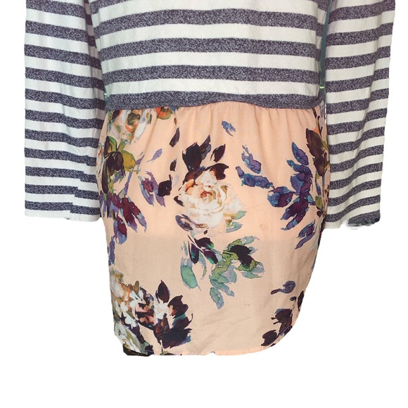 Anthropologie Postmark Ginny Striped & Floral Tunic Top - L - Picture 8 of 13